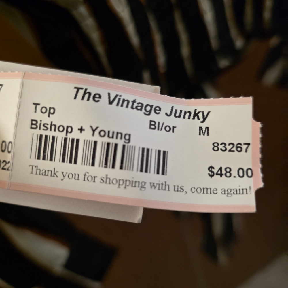 Vintage Bishop + Young Multicolor Striped Blouse